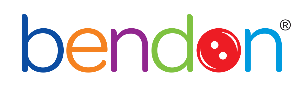 Bendon logo with text letters in different colors