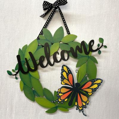 Everyday Wreath Butterfly Art Pop Welcome
