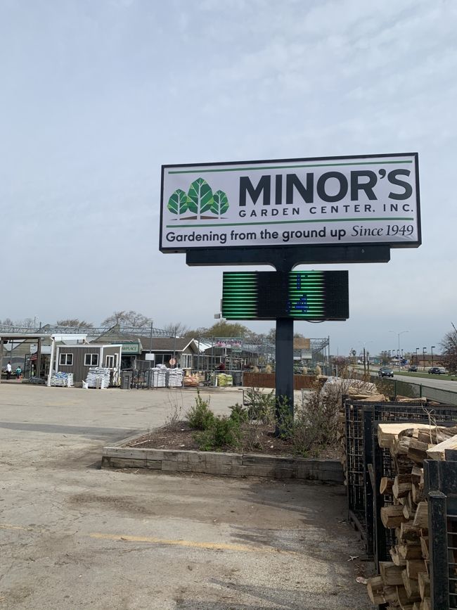 The sign at Minor's.