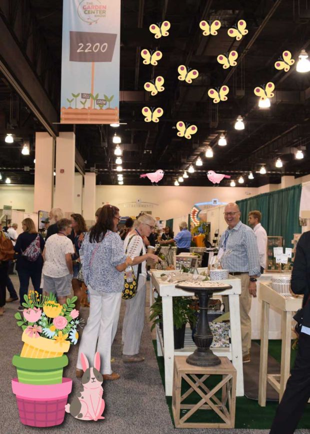 Image of people at the Garden center show.