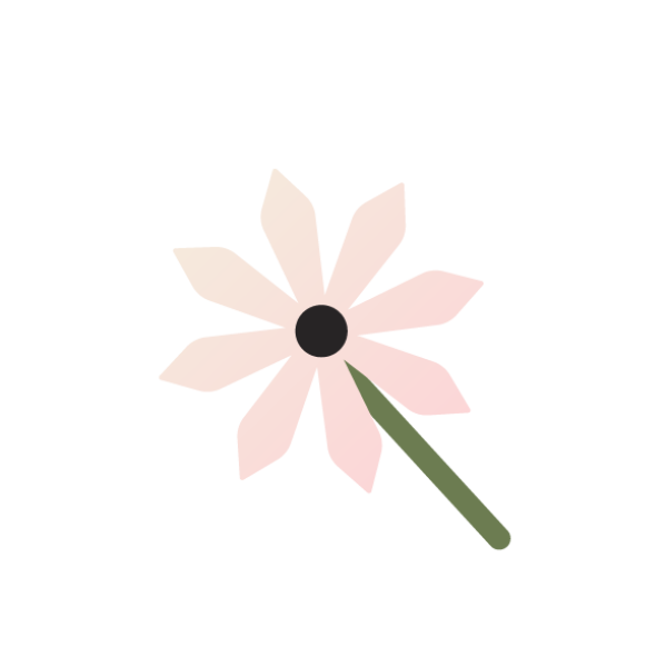 Drawing of a white flower.